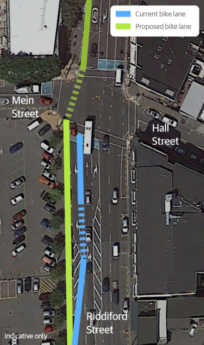 Current vs proposed bike lane Port2x v2