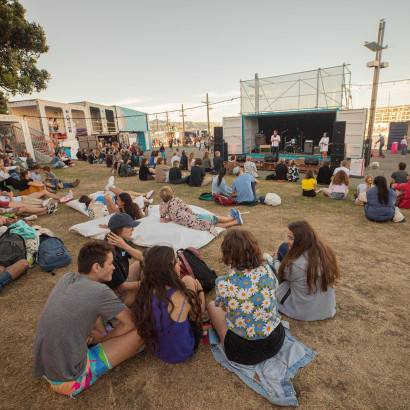 Music show with people sitting